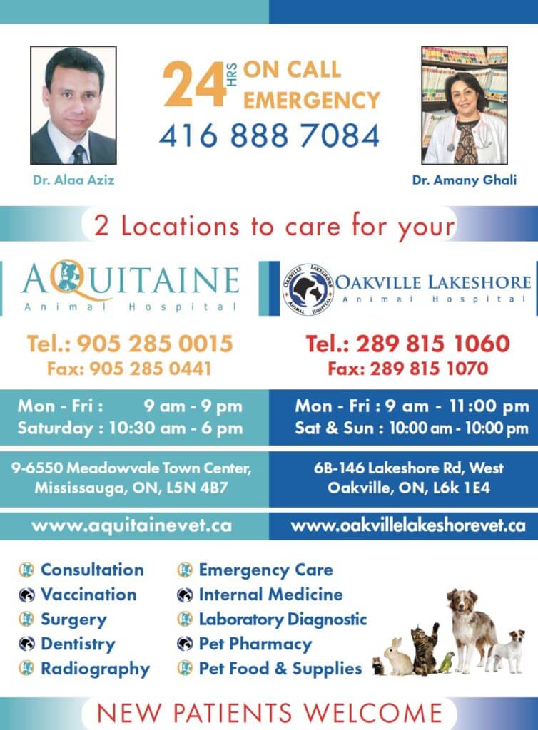 Aquitaine Animal Hospital & Oakville Lakeshore Animal Hospital