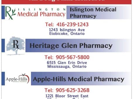 Islington Medical Pharmacy – Heritage Glen Pharmacy – AppleHills Medical Pharmacy – Liberty Market Pharmacy