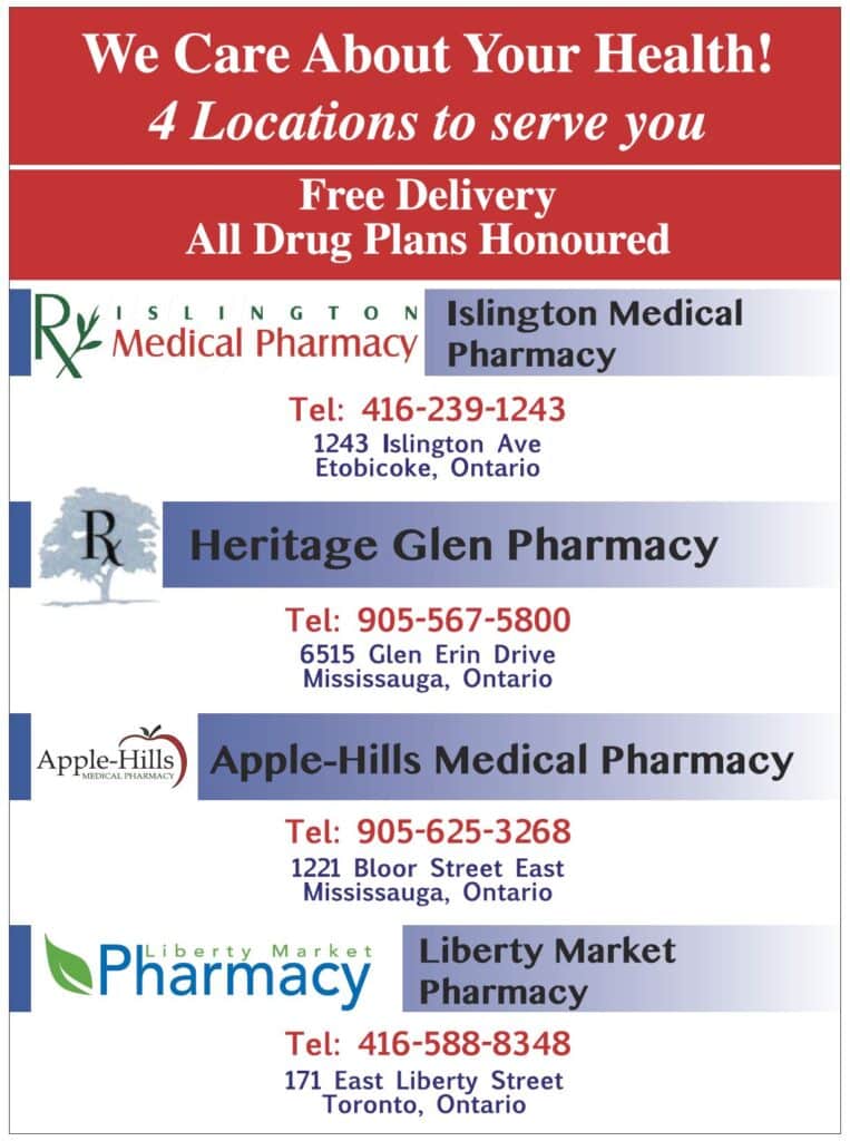 Islington Medical Pharmacy - Heritage Glen Pharmacy - AppleHills Medical Pharmacy - Liberty Market Pharmacy